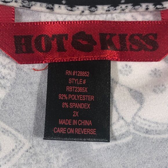 NWT Hot Kiss Y2K Elephant Print Racerback Tank Top Women 2X Boho Tribal Festival - Picture 5 of 6